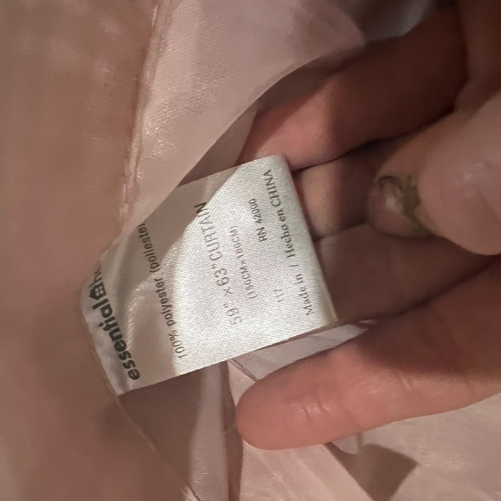 Essential Home Pink Curtain